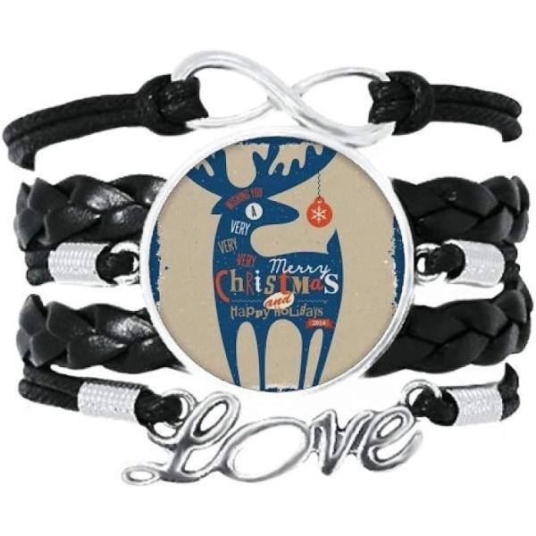 【並行輸入品】DIYthinker Christmas Holiday Blue Deer Bracelet Love Accessory Twist