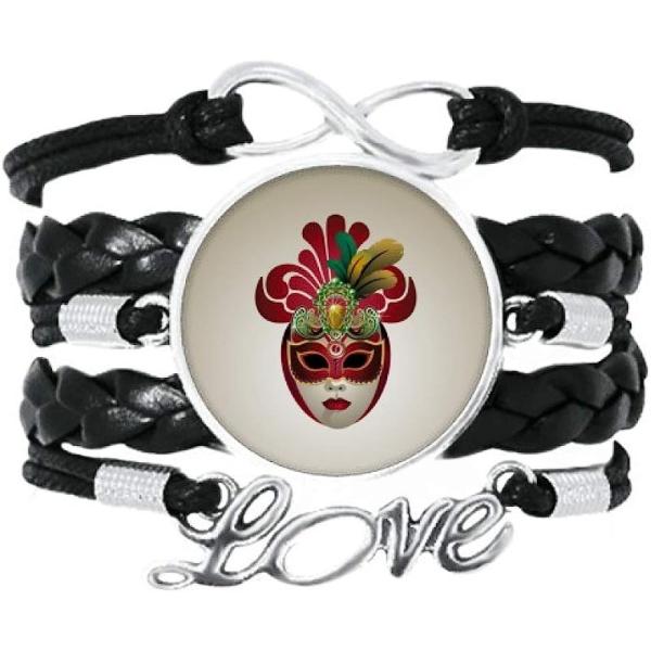 【並行輸入品】DIYthinker Round Face Head Happy Carnival of Venice Bracelet Love Ac