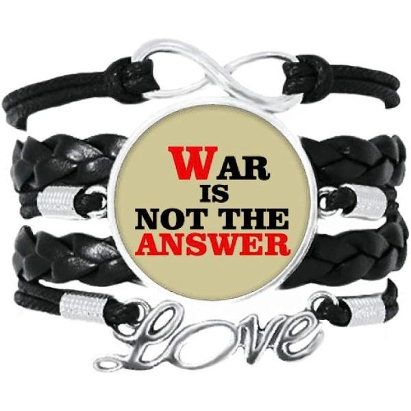 【並行輸入品】DIYthinker War is Not The Answer Love Peace World Bracelet Love Acce
