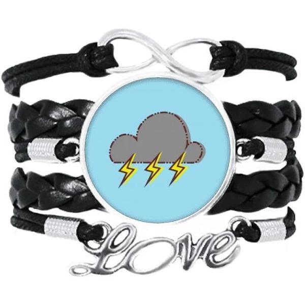 【並行輸入品】OFFbb-USA Dark Clouds Thunder Rain Bracelet Love Accessory Twisted L