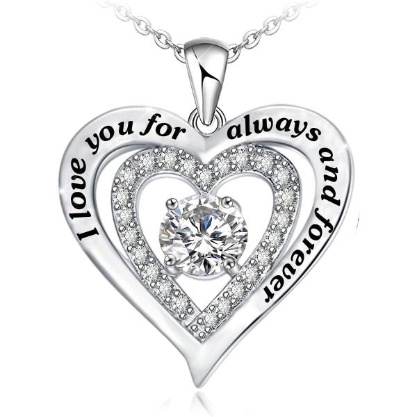 【並行輸入品】Samity ハートネックレス レディース I Love You for Always and Forever ネックレス ジュエリー