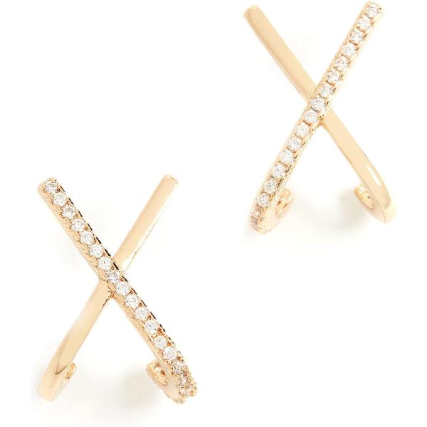 【並行輸入品】SHASHI レディース クリス・クロス イヤリング 透明　