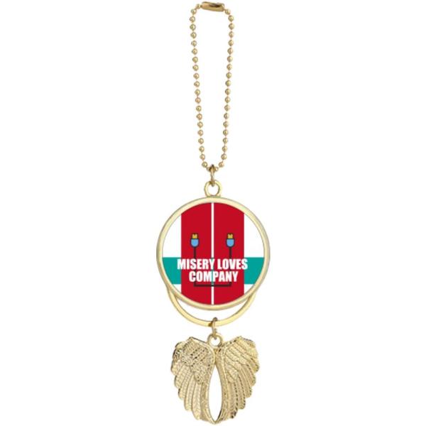 【並行輸入品】Misery Loves Company Art Deco Fashion Car Keychain Angel Wing Pe