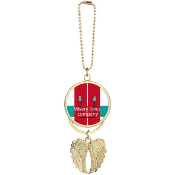 【並行輸入品】Misery Loves Company Art Deco Fashion Car Keychain Angel Wing Pe