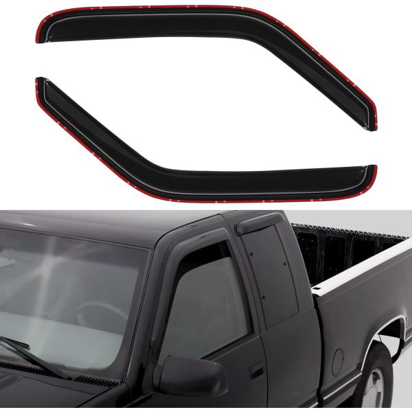 【並行輸入品】Side Window Deflector Dark Smoke Visors Rain Guards 2 -Piece Set for
