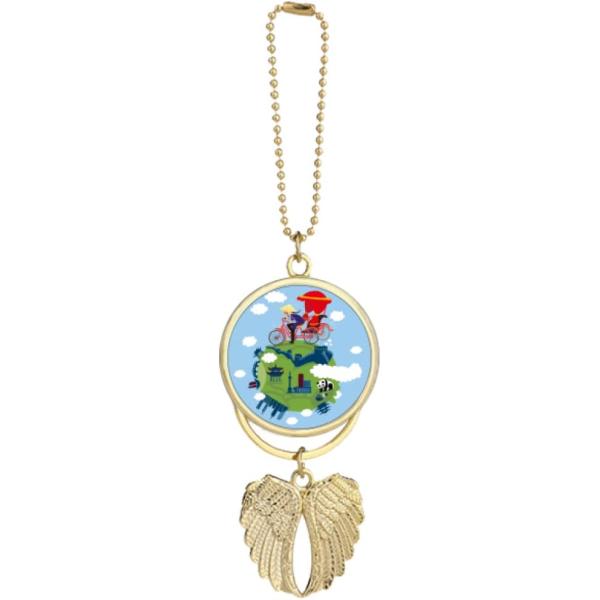 【並行輸入品】Chinese The Great Wall Art Car Keychain Angel Wing Pendant