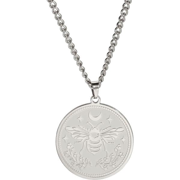 【並行輸入品】Moon Phase Necklace Lunar Goddess Cycle Pendant Stainless Steel Cele