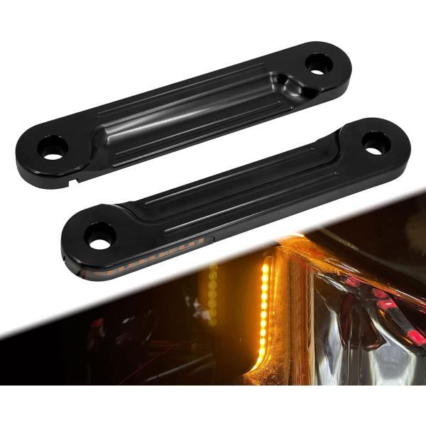 【並行輸入品】HCmotorku Motorcycle Front LED Flush Fork Turn Signals Light Bracket