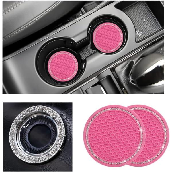 並行輸入品】Ziciner Bling カーカップコースター 2枚パック 滑り止め