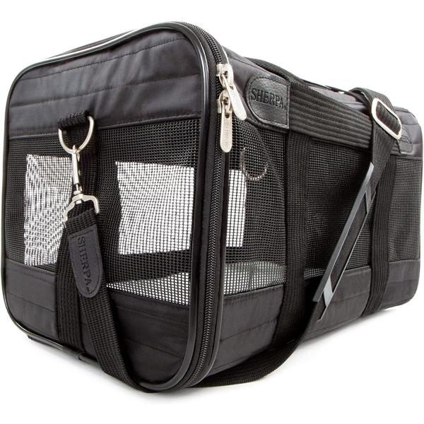並行輸入品】 Sherpa Original Deluxe Pet Carrier Medium Black by