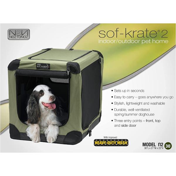 クレート, TOP•PAW, 中型犬用 (※関東圏内の方限定取引) 並行輸入品】 Firstrax NOZ2NOZ Sof-Krate Indoor/Outdoor Pet Home
