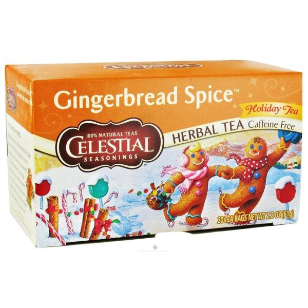 【並行輸入品】 Celestial Seasonings Holiday Tea Gingerbread Spice Herb Tea  20-cou