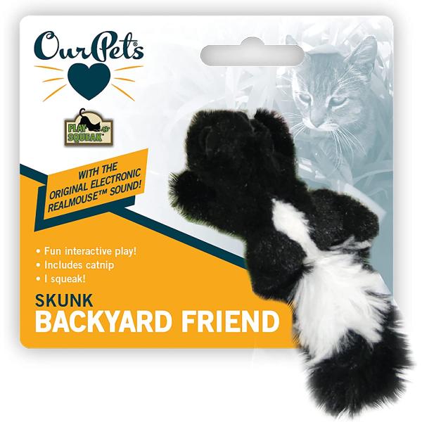 商品名スーパーキャット プレインスクイーク バックヤード スカンクPLAY-N-SQUEAK OurPets Backyard Skunk Catnip Cat Toy, Multi-Color,4.5"" lengthブランド：Our P...