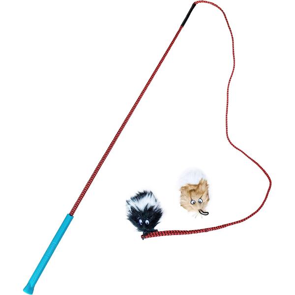 商品名kyjen 犬用釣竿おもちゃ テイルティーザー (ポール&amp;2個)Outward Hound Tail Teaser Durable Dog Wand with Soft Plush Toysブランド：Outward Hound...