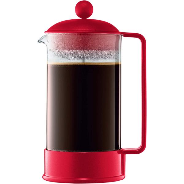【並行輸入品】 Bodum Brazil 1-Liter 34-Ounce French Press Coffeemaker Red by Bodu