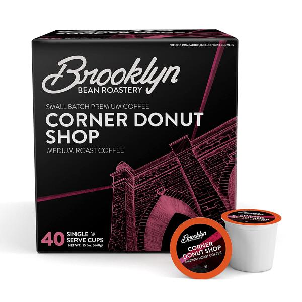 【並行輸入品】 Brooklyn Beans Corner Donut Shop Gourmet Coffee Pods Compatible wi