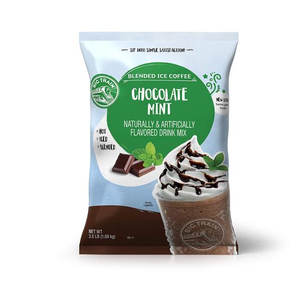 【並行輸入品】 Big Train Blended Ice Coffee Chocolate Mint 3.5 Pound Powdered I