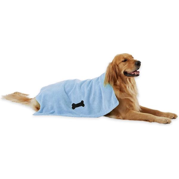 <b>商品名</b>DIIボーンドライマイクロファイバーペットバスタオル、洗濯機ultra-absorbent &amp;スモール、ミディアム、大型犬用、猫 44 x 27.5"" ブルー CAMZ34938Bone...