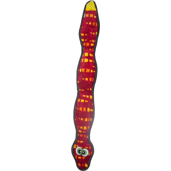 【並行輸入品】 Outward Hound Invincibles Toughseamz Durable Plush Dog Toy Snake 6