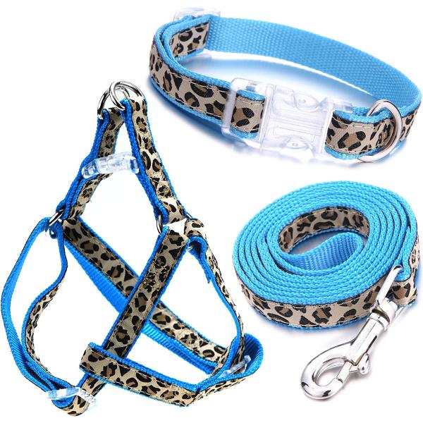 【並行輸入品】 Mile High Life 犬用首輪 ハーネス リーシュ ヒョウ柄 犬の散歩に最適なアクセサリー Small Neck 10inch