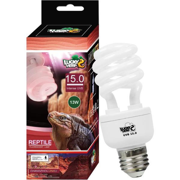 商品名LUCKY HERP 13W UVB 15.0 Intense UVA UVB Compact Flouorescent Lamp Desert Terrarium Light Bulb for Reptile and Amphibi...