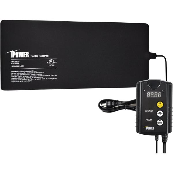 商品名iPower 8 by 18-inch Under Tank Heat Mat Reptile Heating pad with Digital Temperature Control Thermostat Combo Set for...