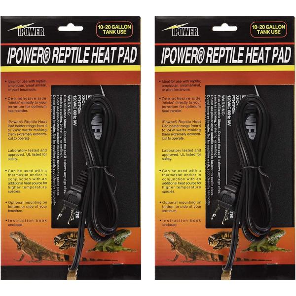 商品名iPower 2-Pack 6 by 8-Inch Reptile Heating Pad Terrarium Heater Under Tank Heat Mat for Small Animalsブランド：iPower商品サイズ：...