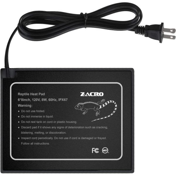 商品名Zacro Reptile Heat Pad - Under Tank Heater for 10-20gal Tank, Terrarium Heat Mat for Turtle/Snake/Lizard/Frog/Spider/...