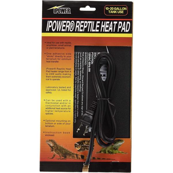 商品名iPower Reptile Heat Pad 4W/8W/16W/24W Under Tank Terrarium Warmer Heating Mat and Digital Thermostat Controller for T...