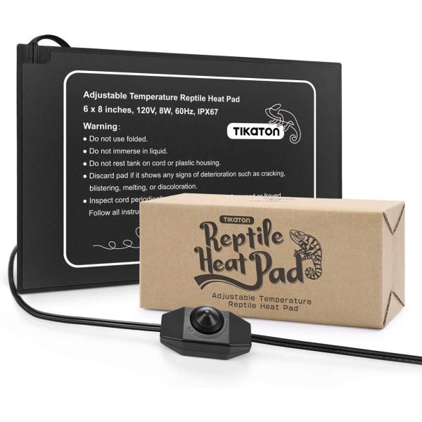 商品名Tikaton Reptile Heat Pad - Adjustable Temperature Under Tank Heater for 10-20gal/30-40gal Tank, Terrarium Heat Mat fo...