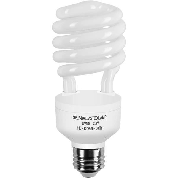 商品名Simple Deluxe 1 Pack 26 Watts Reptile UVB 5.0 Spiral Compact Terrarium Bulb for Rainforest Type Reptilesブランド：Simple D...