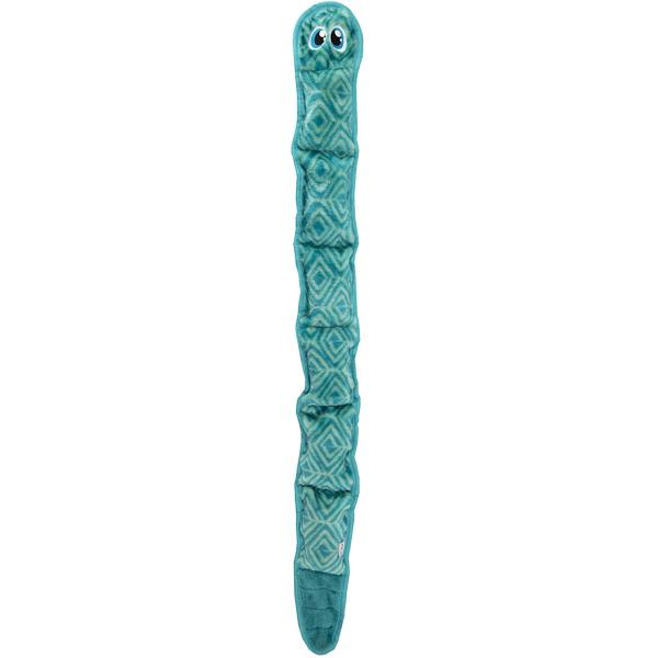 【並行輸入品】 Outward Hound Invincibles Turquoise Snake Plush Dog Toy XL