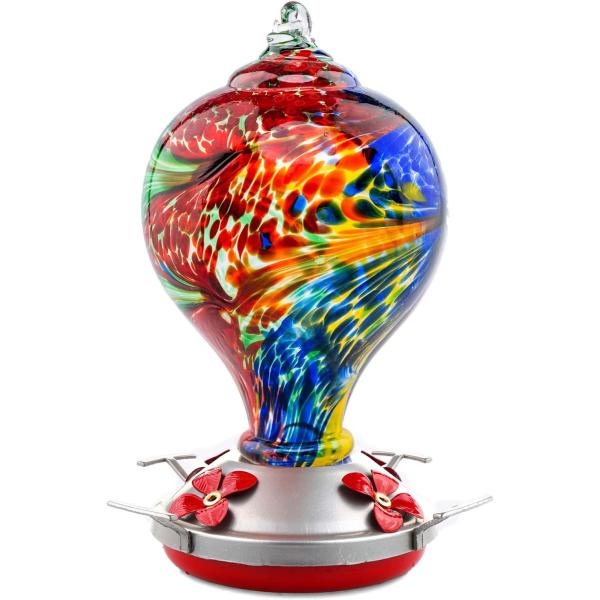 商品名Muse Garden Hummingbird Feeders for Outdoors Hanging, Blown Glass Hummingbird Feeder, Unique Hummingbird Gifts for Bi...