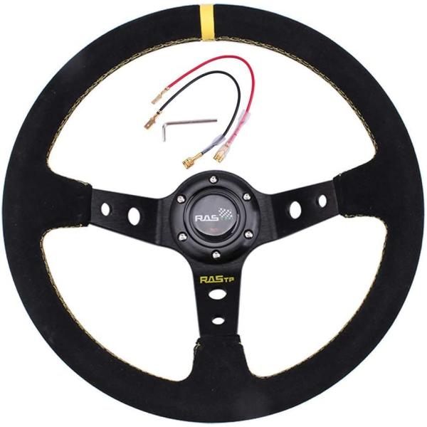 並行輸入品】 RASTP ステアリング ハンドル 直径345mm 軽量