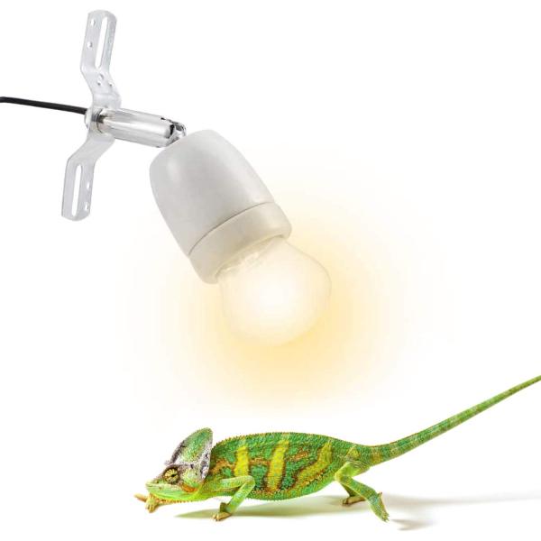 商品名CHICIRIS 300W Reptile Heat Lamp Socket, 360° Rotatable Heating Light Adjustable Bracket Kit with One-Button Switch, E...