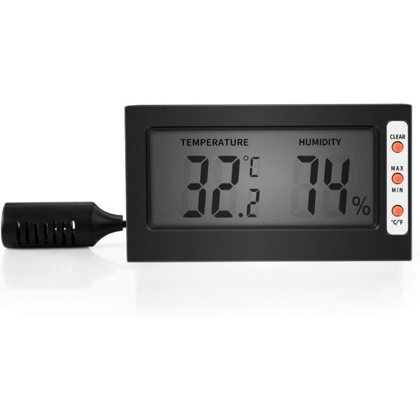 商品名Simple Deluxe Digital Thermometer and Hygrometer with Humidity Probe for Reptile Tank/Egg Incubator Easy to Read, The...