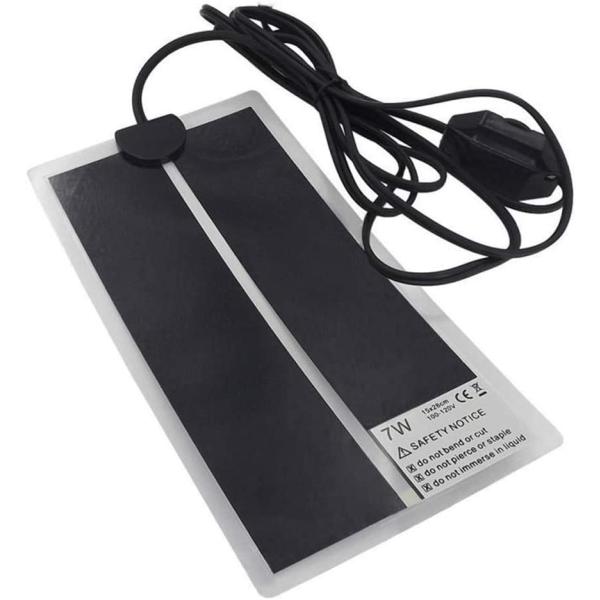 商品名Reptile Heating Pad with Temperature Adjustment, 110V 7W Heat Mat for Reptiles Tortoise Snakes Lizard Gecko Hermit Cr...