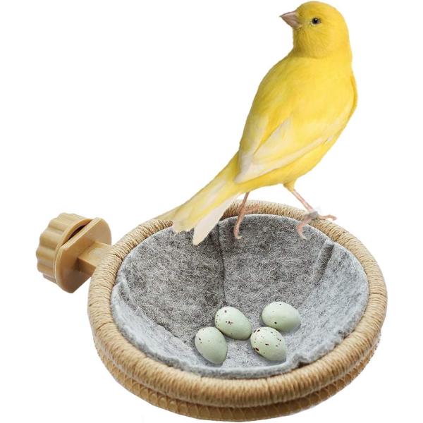 商品名FOIBURELY Bird Nest Canary Finch Parrot Nest with Felt（4.5 inches）ブランド：FOIBURELY商品サイズ：高さ：4.7 cm横幅：15.2 cm奥行：15.7 cm 商...