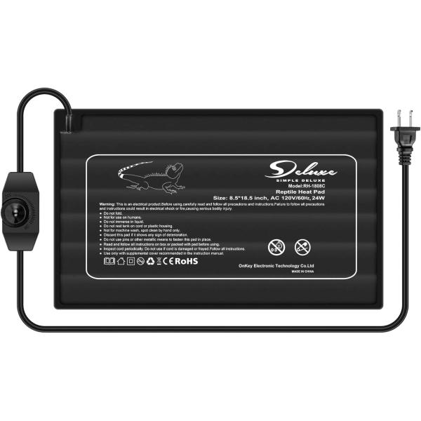 商品名Simple Deluxe Reptile Heat Pad with Thermostat Temperature Adjustable Under Tank Heater 8.5 X 18.5 Inch 24W Terrarium...