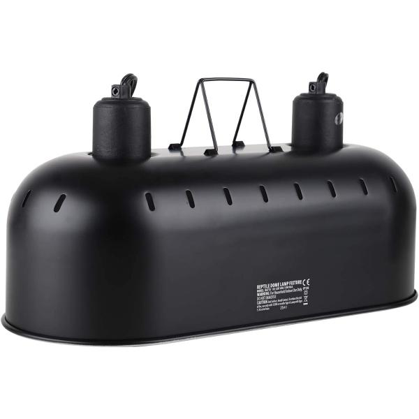 商品名DXOPHIEX 15inch Dual Reptile Light Fixture, Max 150W Dual Reptile Heat Lamp Fixture with Separate Switches, Double Do...