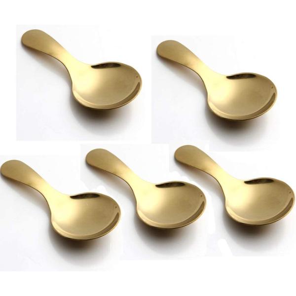 【並行輸入品】 YISHIYI 5 PCS/10 PCS Stainless Steel Serving Spoons with Short Hand