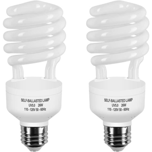 商品名Simple Deluxe PTBULBFLUO26UVB5X2 26 Watts Spiral Compact Fluorescent Lamp UVB 5.0 Reptile Terrarium Light Bulb for Ra...