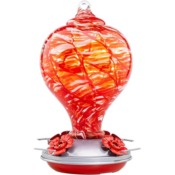商品名Muse Garden Hummingbird Feeders for Outdoors Hanging, Blown Glass Hummingbird Feeder, Unique Hummingbird Gifts for Bi...