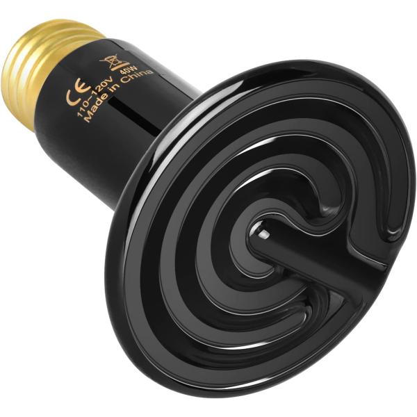 商品名Simple Deluxe 40W Reptile Heat Lamp Bulb No Light Visible Ceramic Heat Emitter Brooder Coop Heater, 1 Packブランド：Simple...