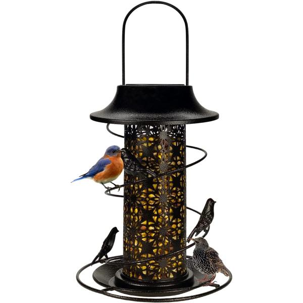 商品名MIXXIDEA Solar Bird Feeder Heavy Duty Wild Bird Feeder Waterproof Tube Bird Feeder Solar Powered Garden Lantern Bird ...