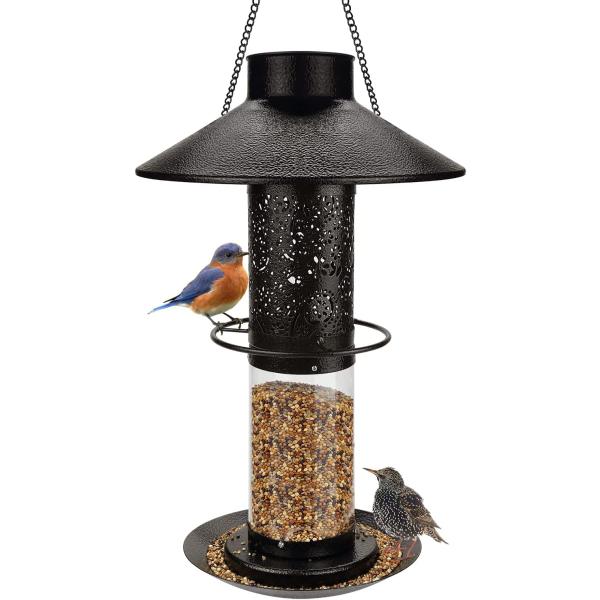 商品名MIXXIDEA 防水ソーラーバードフィーダー 高耐久 バードフィーダー リスプルーフ 屋外用 ソーラーハチドリフィーダー ガーデンランタン付き (195-ブロンズ)MIXXIDEA Solar Bird Feeder Heavy D...