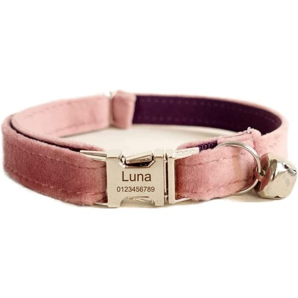 【並行輸入品】 Cat Collar Personalized with Name Phone Number Engraved  Customized