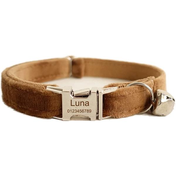 【並行輸入品】 Cat Collar Personalized with Name Phone Number Engraved  Customized