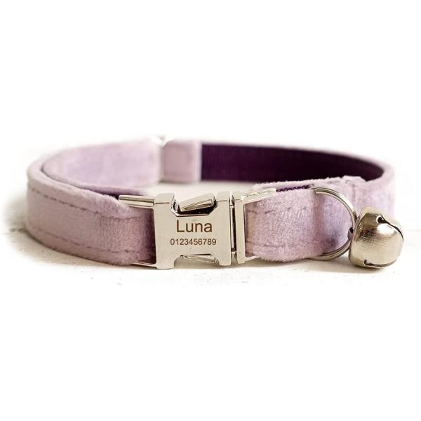 【並行輸入品】 Cat Collar Personalized with Name Phone Number Engraved  Customized