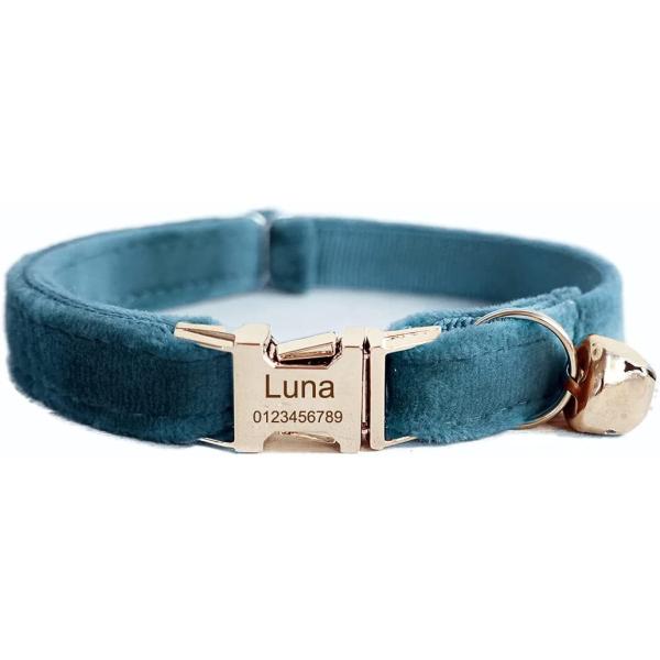 【並行輸入品】 Cat Collar Personalized with Name Phone Number Engraved  Customized